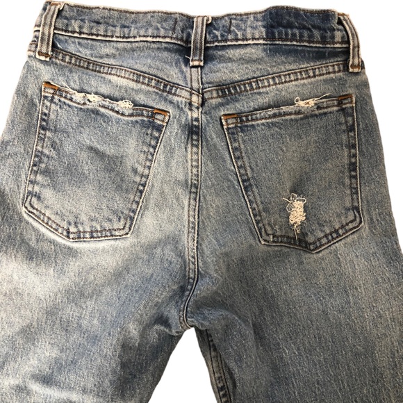 Zara The Skinny High Rise Distressed Ripped Jeans SZ 27 - Picture 11 of 15